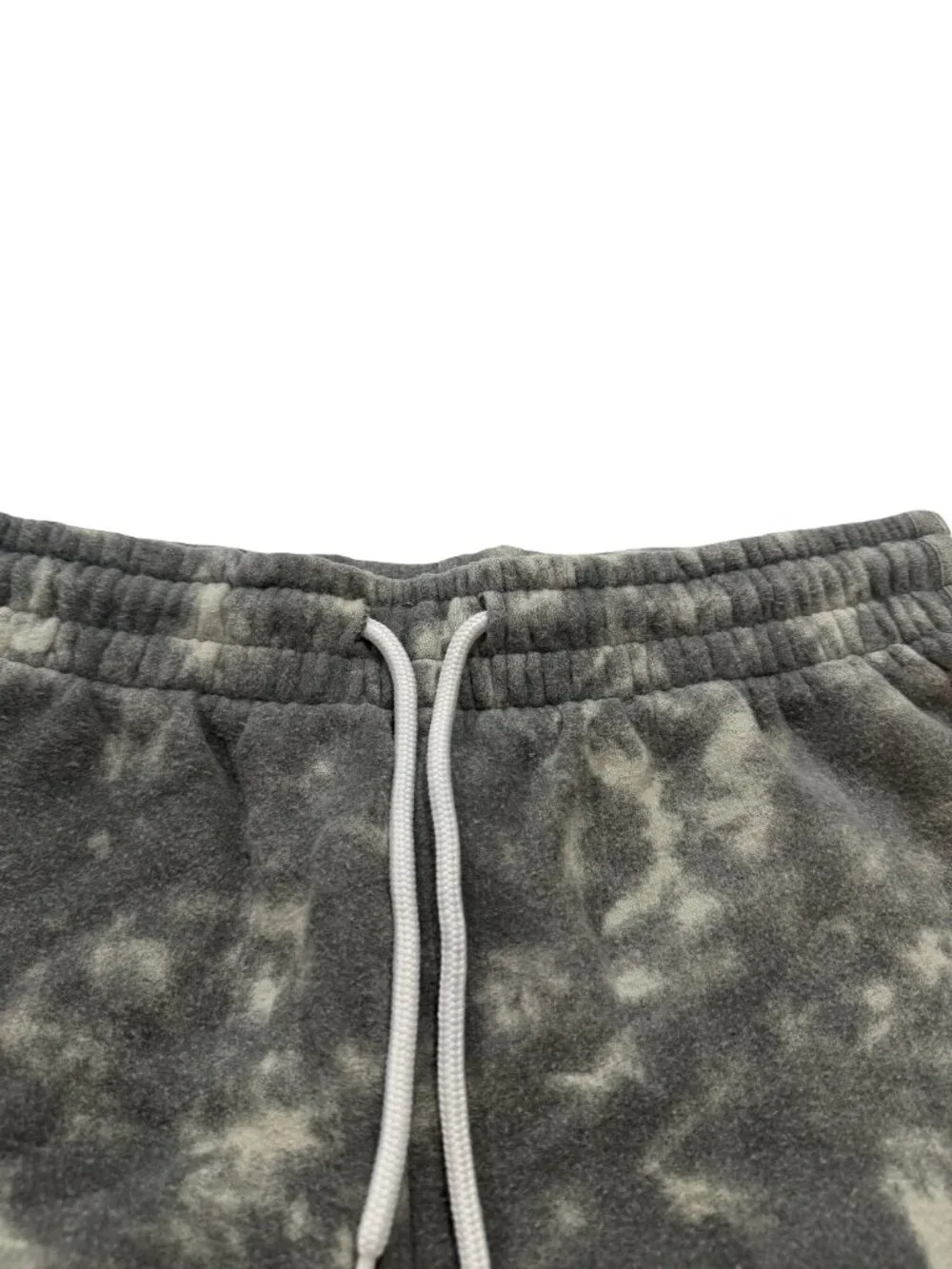 ACDC Charcoal Tie Dye Fleece Sweat Shorts Rock Graphic Drawstring Medium Women's